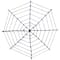 16" Lighted Purple LED Spiderweb Halloween Decoration